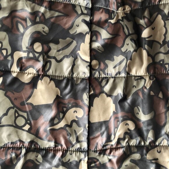 🦖 [Baby 12-18M] Joe Fresh Dinosaur Camo Snowsuit Bunting Hooded Winter One Piece - Picture 5 of 5